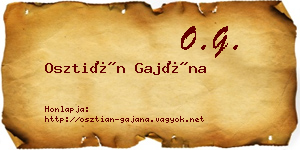 Osztián Gajána névjegykártya